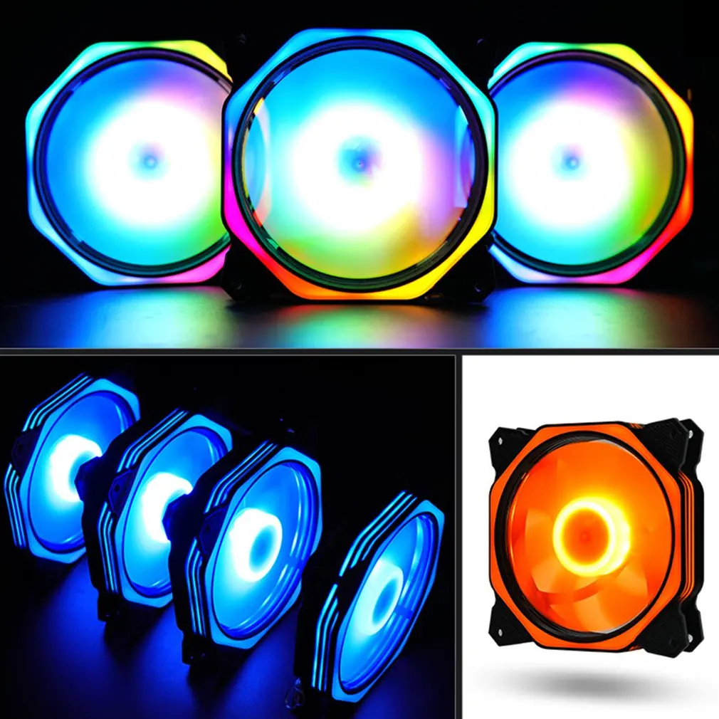 Вентилятор RGB 12 см вентилятор шасси настольный компьютер бесшумный с изменением