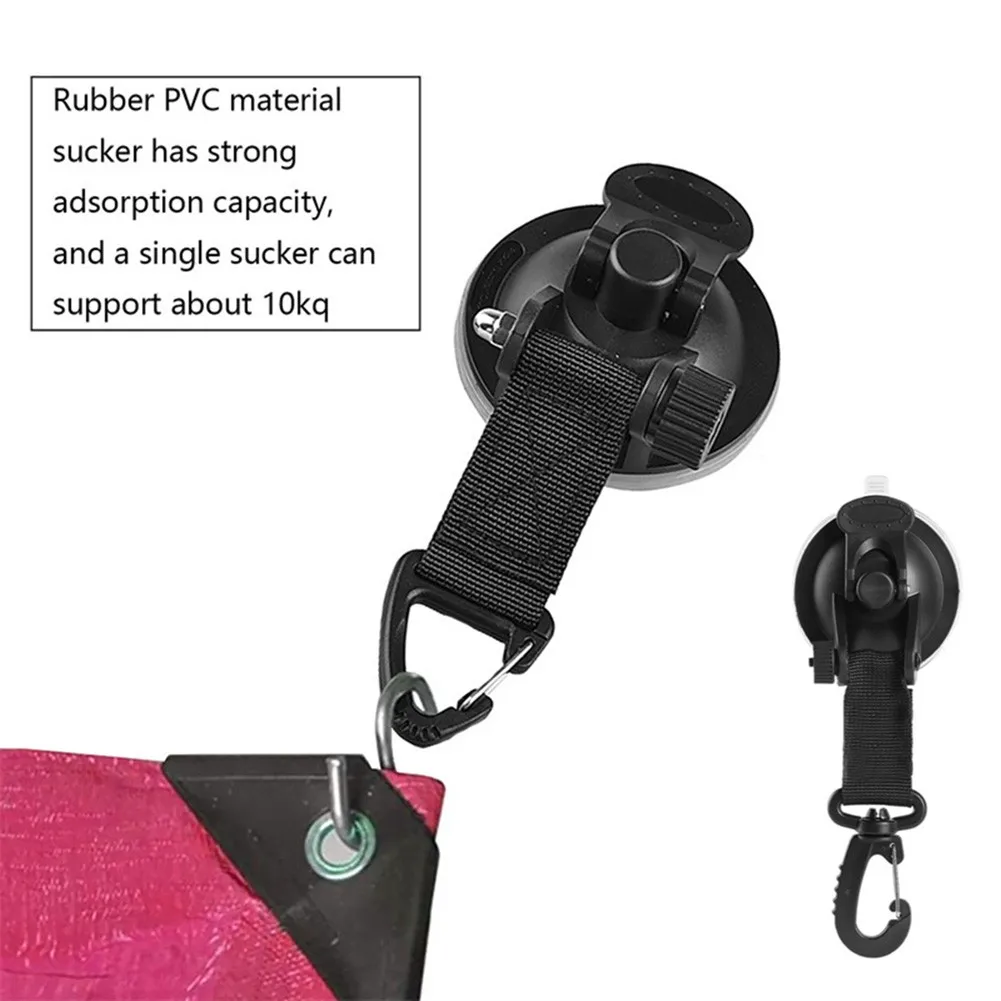 

4 Pcs Suction Cup Securing Hooks Universal Car Awning Tarpaulin Boat Fixed Hook For Outdoor Camping Tarp As Car Side Awning