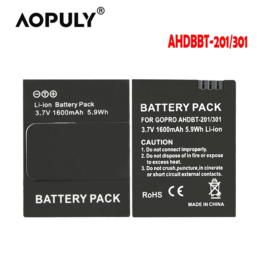 Аккумулятор для камеры Gopro Hero 3 AHDBT 301 AHDBT301 302 1600mAh Go PrO GoPro Hero3 +|camera battery|ahdbt 301battery for