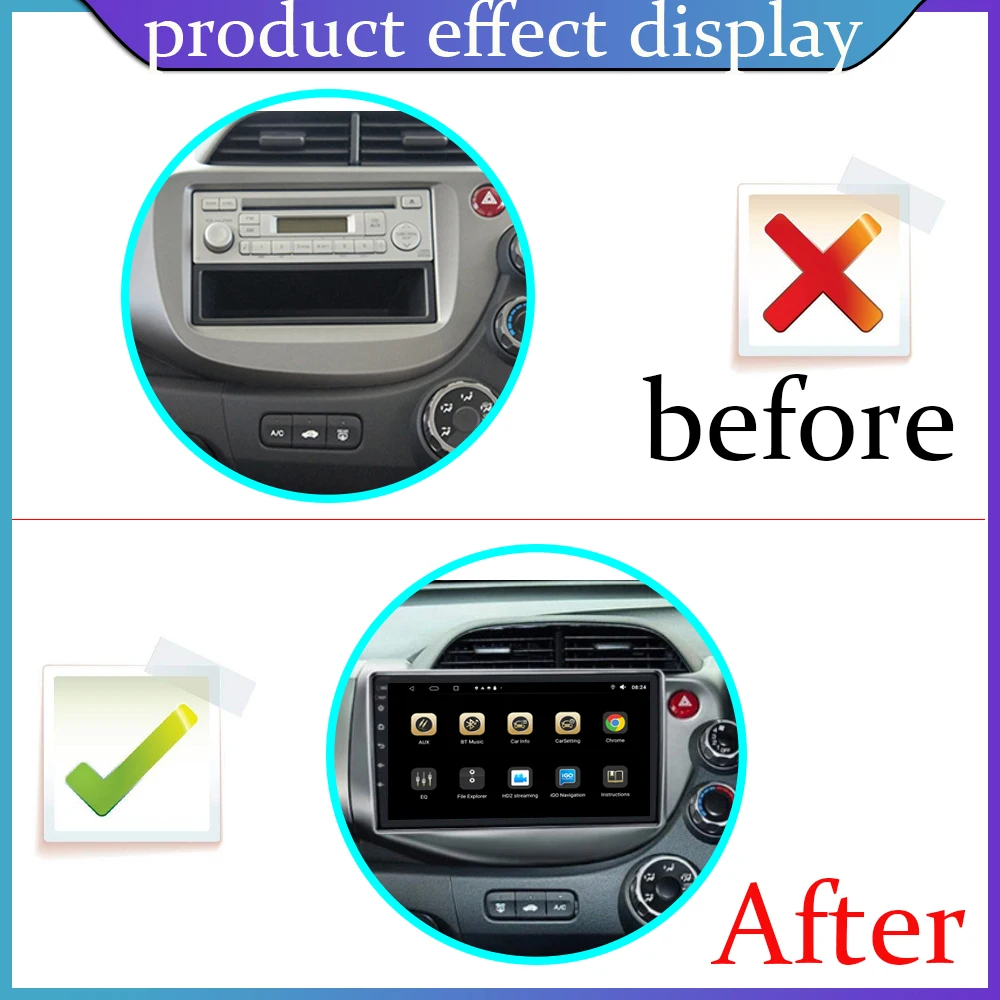 Автомобильный радиоприемник мультимедийный видеоплеер стерео GPS Android 11 Honda FIT JAZZ
