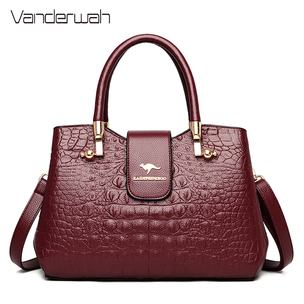 Женские сумки через плечо из искусственной кожи с крокодиловым узором