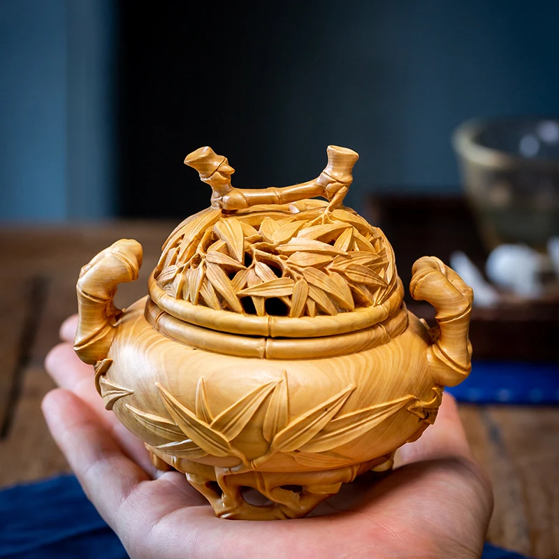 Резьба по дереву благовония сжигание Boxwood твердая резьба бамбуковая секция для