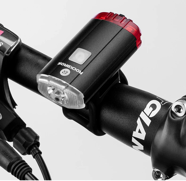 ROCKBROS New 100 Lumen Bicycle Helmet Light USB Rechargeable Flashlight Bike Front Rear Light Handlebar Helmet Top Two-way Light
