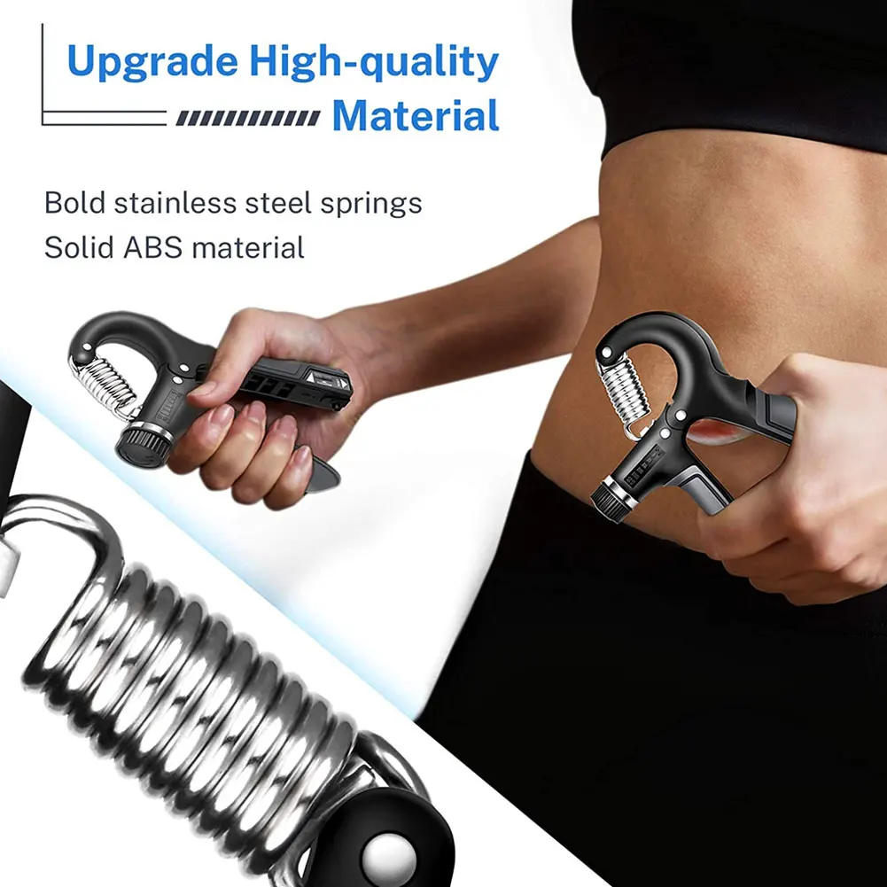 

WorthWhile 5-60Kg Gym Fitness Adjustable Hand Grip Finger Forearm Strength for Muscle Recovery Hand Gripper Exerciser Trainer