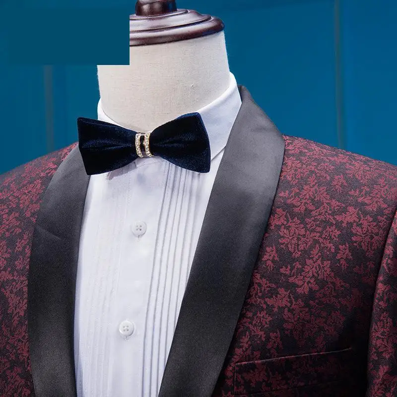 Мужской костюм жениха английский деловой новый стиль Повседневный красивый