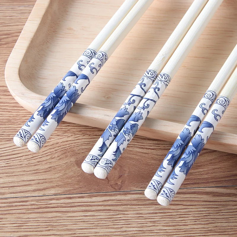 100 пар палочки для еды китайские Классические бамбуковые кухонный ресторан