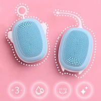 cute soft skin vibration friendly facial electric silicone cleansing brush pore greasy dirt remover face care tool