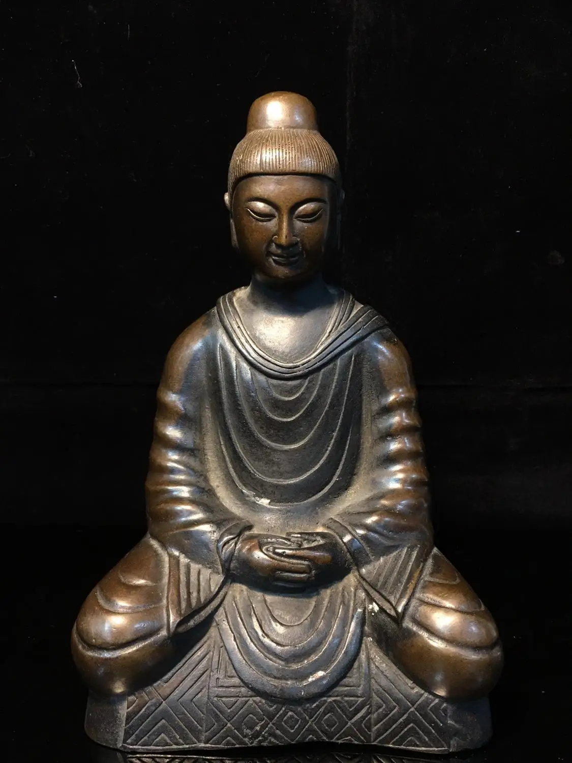 

Свадебные украшения 9 "Тибетский буддистский храм Бронзовый свинка золото бронзовая скульптура древних Для мужчин статуя