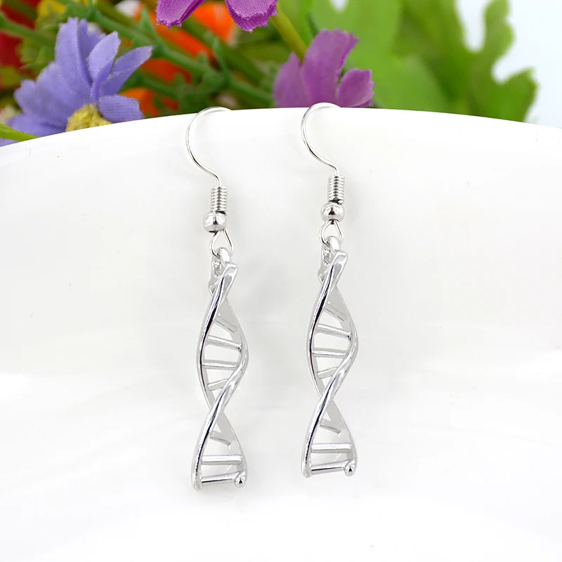 Химическая формула двойная спираль ДНК молекулярные висячие серьги биология