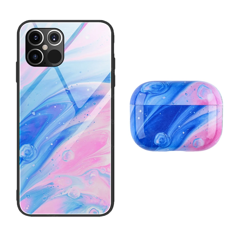 Чехол с мраморным градиентом для iphone 11 12 Pro Max Mini XR XS SE 2020 6 6S 7 8 Plus чехол наушников
