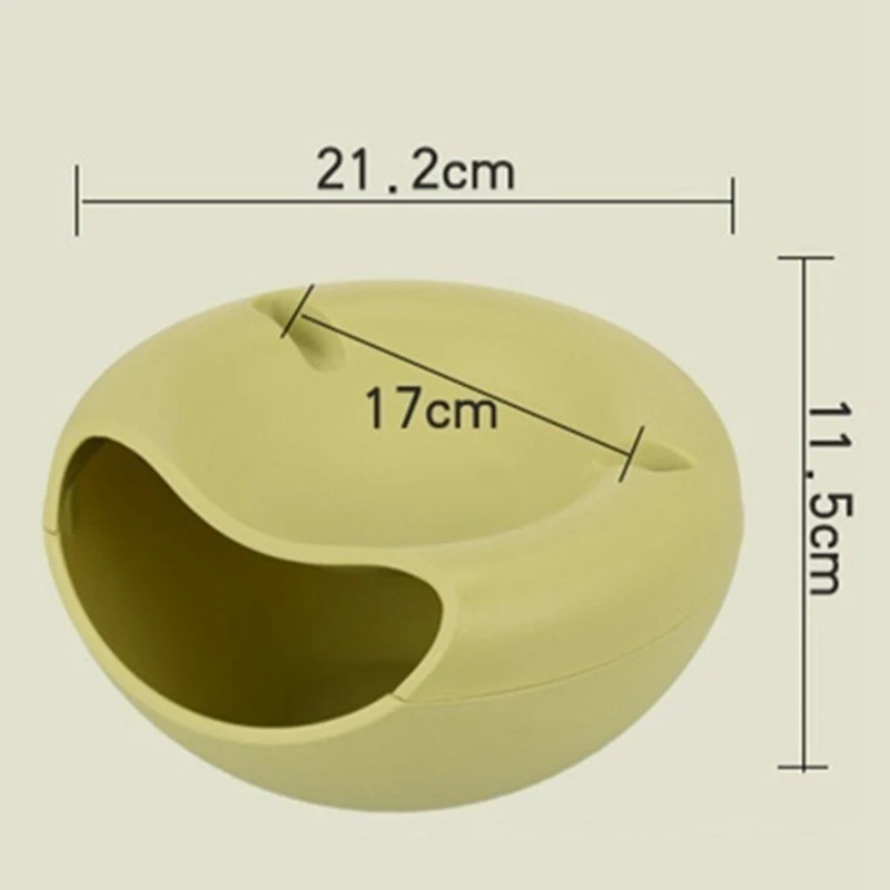 Multifunctional Plastic Double Layer Dry Fruit Containers Snacks Seeds Holder Desktops Plate Dish Organizer Storage Box Garbage |