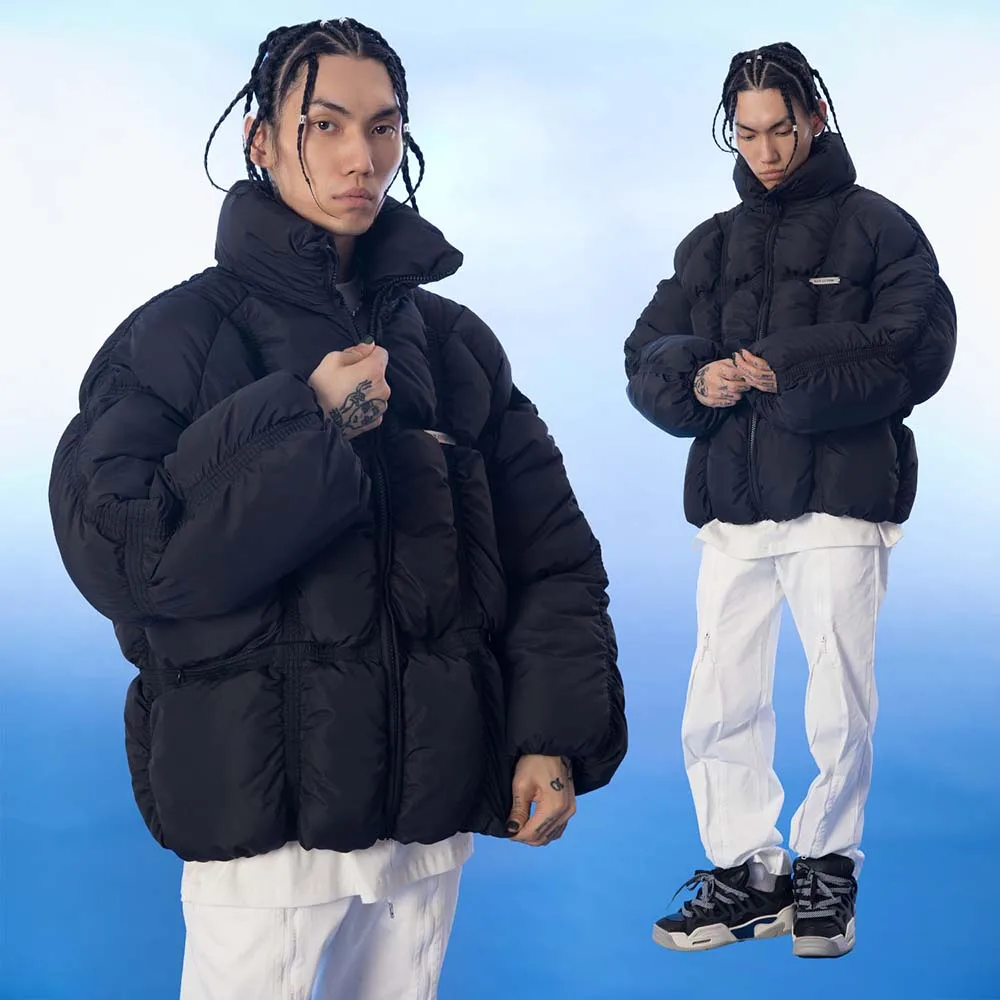 MadeExtreme 2021 Vintage black men Parkas Jacket streetwear oversized warm windbreaker thicken winter coat men women DP873