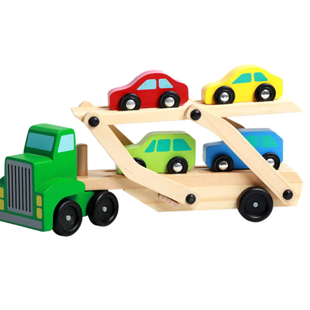 1 набор деревянная двухслойная несущая игрушка погрузчик креативная забавная