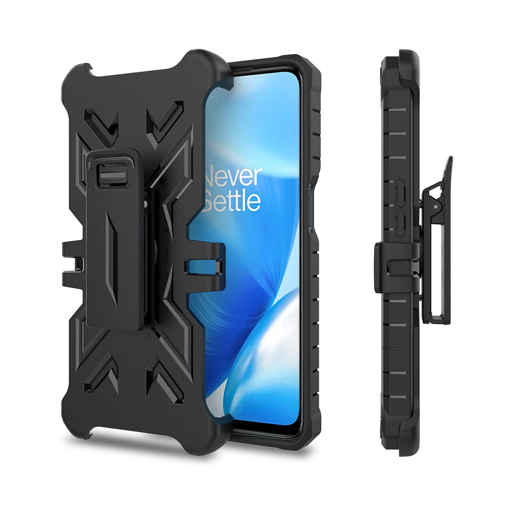 

Противоударный чехол повышенной прочности для OnePlus Nord N200 5G, чехол с зажимом для ремня, защитный чехол N 200, чехол с подставкой