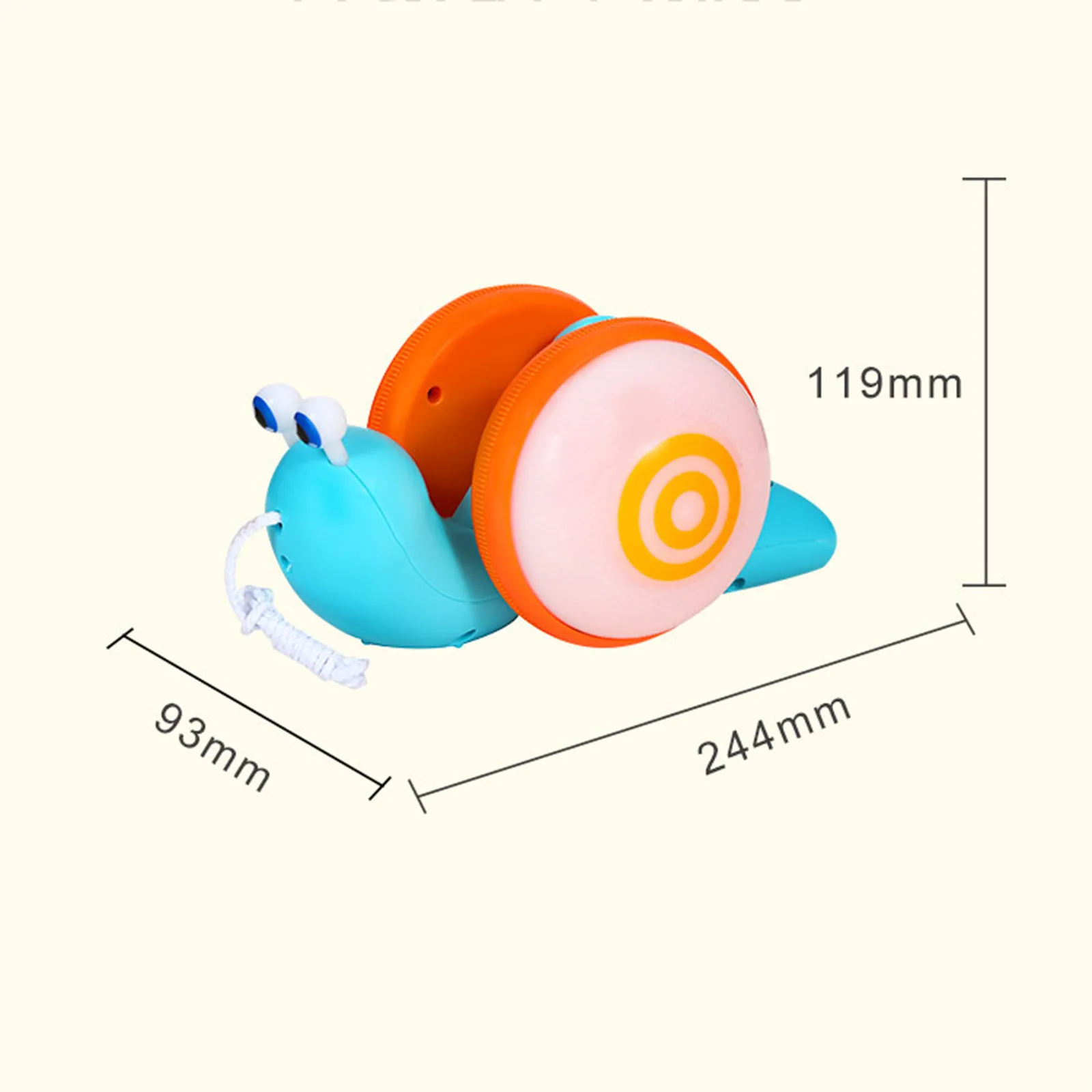 

Children Kids Drag Toddler Toys Children's Walking Learning Machine Automatic Snail Machine With Light And Music #Z