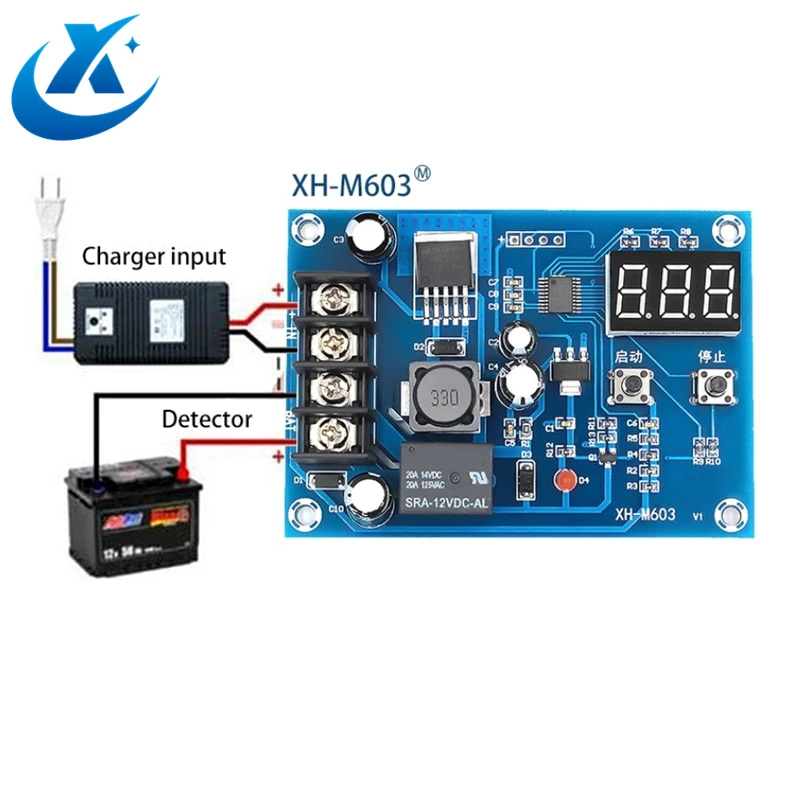XH-M603 модуль управления зарядкой цифровой светодиодный дисплей хранение литиевая