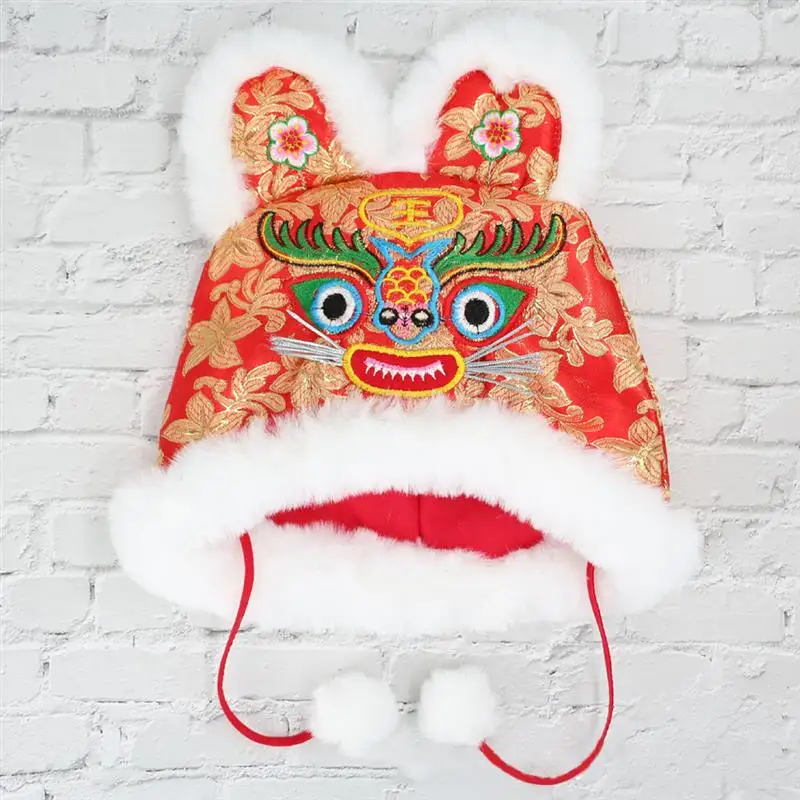 1 шт. Новогодняя теплая детская шапка с головой тигра милая реквизит для фото
