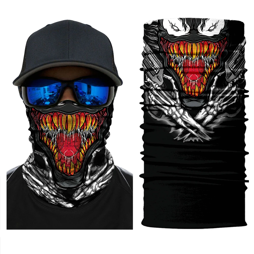 Мотокросс шарф бандана призрак мото Балаклава Лицо Durag щит Тактическая Маска