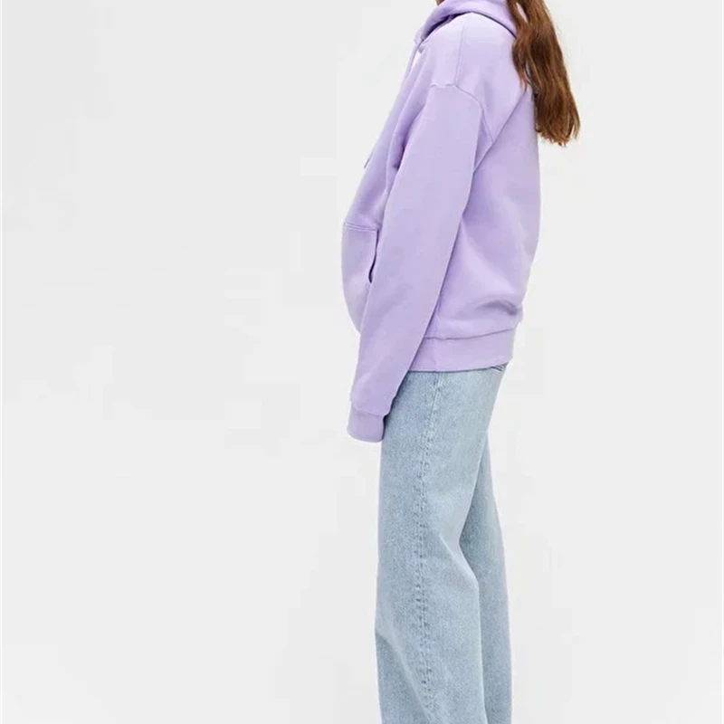 

YOSIBCD Women 2021 Fashion With Pockets Oversized Hoodies Sweatshirts Vintage Long Sleeve Fleece Female Pullovers Chic Tops