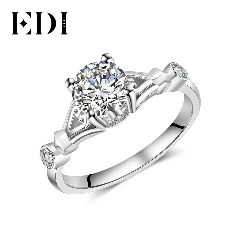 Женское кольцо из белого золота 14 к 585 пробы с натуральным Рубином|ring for|rings for womenring