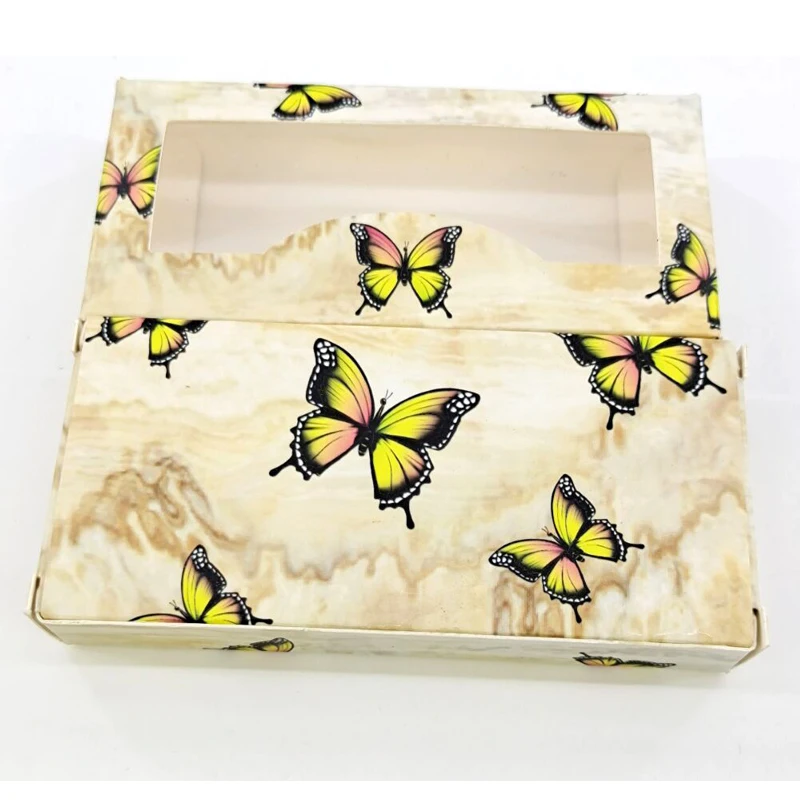 

NEW 50pcs Packing box for eyelash holographic eyelashes package Multicolor paper box Eyelashes DIY flash packing box makeup