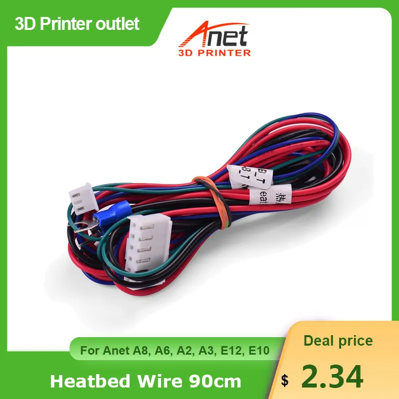 Anet кровать с Подогревом Кабель 18AWG обновления очаг линия радиатор провода Длина 90
