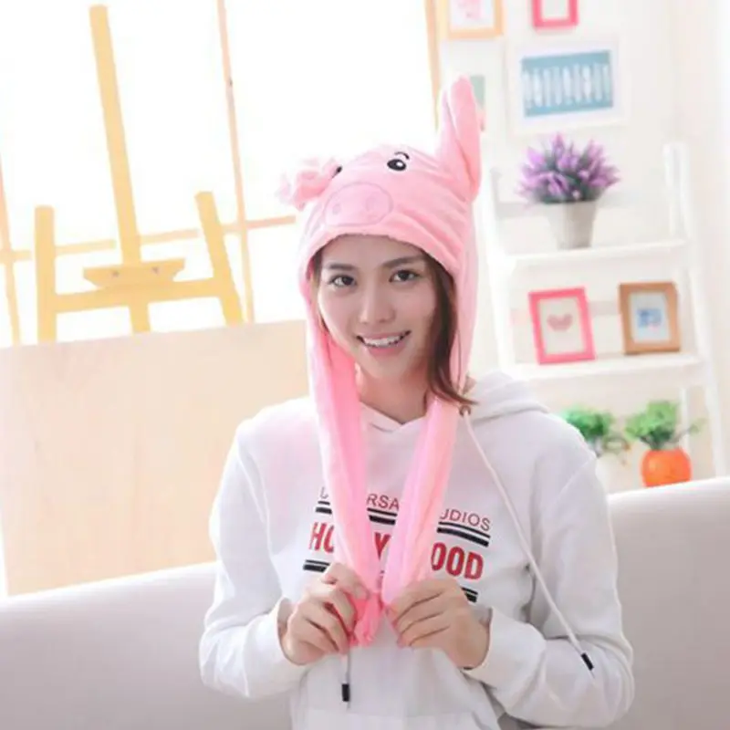 Новинка Хэллоуин свинья плюшевая шапка ушанка подушка безопасности прыжки уши