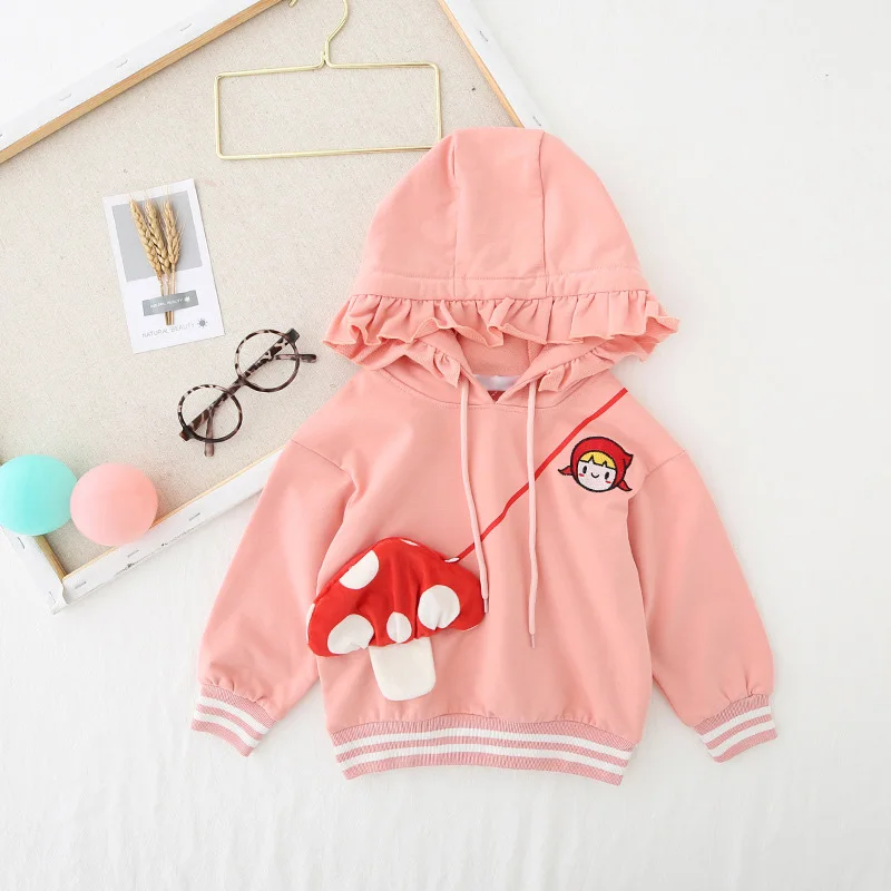 Baby Kids Girl Hooded Cartoon Mushroom Hoodies Sweatshirts Tops Clothes Autumn Winter Toddler Children Long Sleeve Sweatshirt | Детская