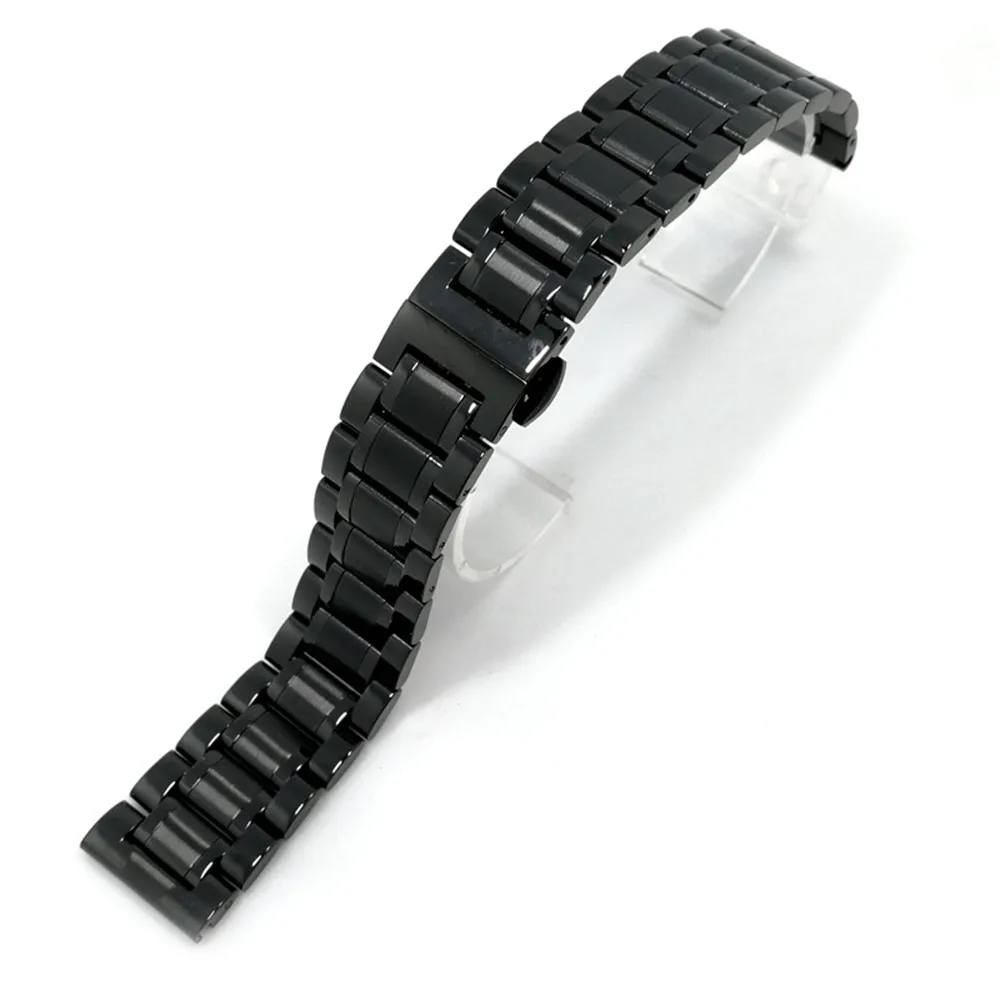 Ремешок из нержавеющей стали для мужчин и женщин изогнутый металлический