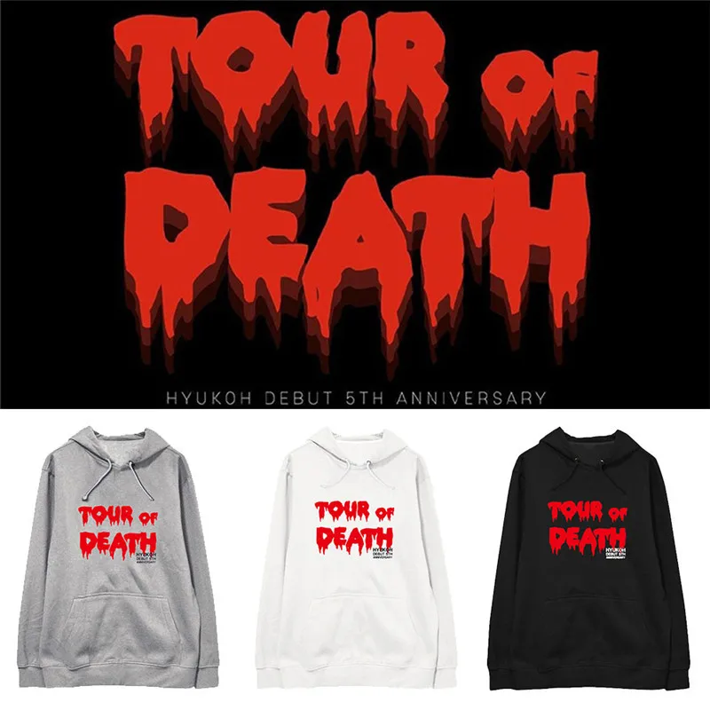 Толстовка с капюшоном KPOP HYUKOH Tour of Death 5th Anniversary Album повседневный Свободный пуловер