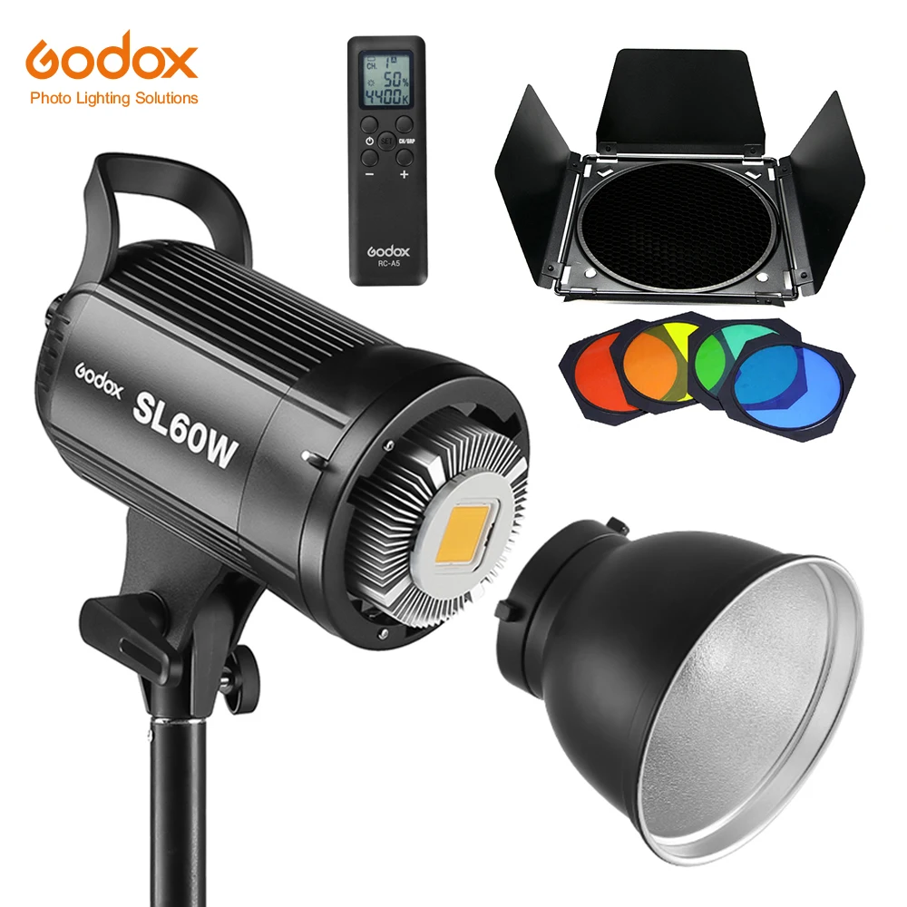 Godox светодиодный видео светильник SL-60W SL60W 5600K белая версия видео светильник непрерывный светильник Bowens крепление для студийной видеозаписи - Цвет: SL60W with BD04