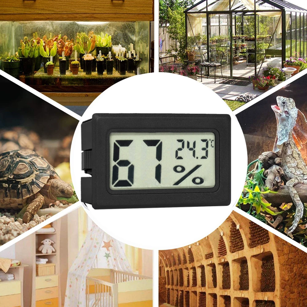 Крытый мини ЖК-дисплей цифровым термометром и гигрометром декоративные часы для