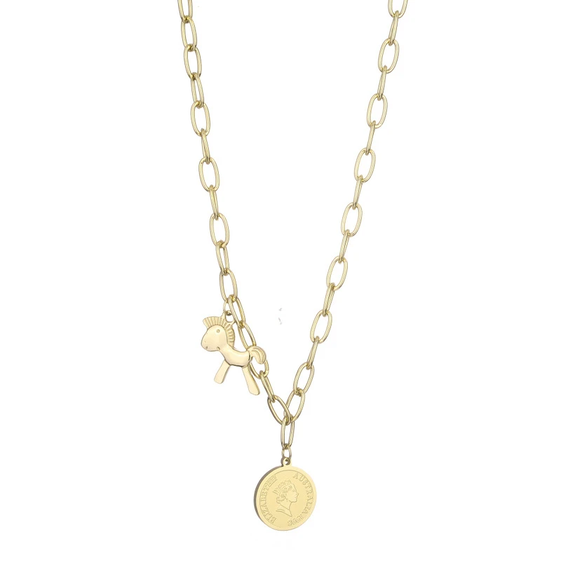 

TOSAKO Stainless Steel Necklace Titanium Steel Gold Color Wedding Pendants For Women Sweater Chain Trend Jewelry