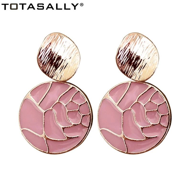 

TOTASALLY New Designer Girl's Earrings Fashion Lady Geometric Earrings Enamel Leaves Statement Jewelry Wholesale Gifts Dropship