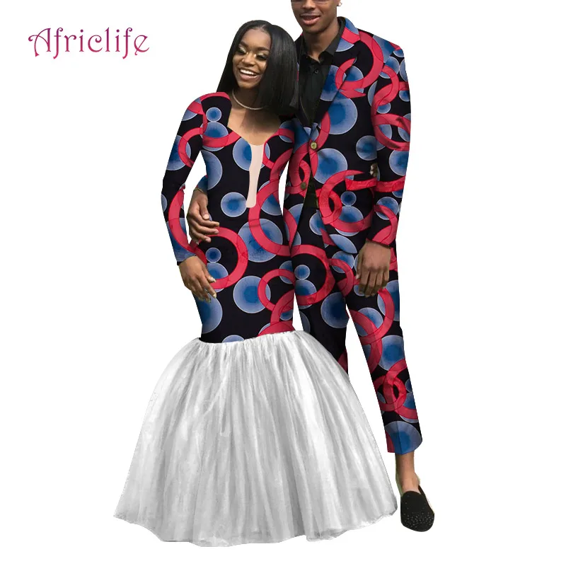 Африканские женские и мужские вечерние платья Дашики индивидуальный Свадебный