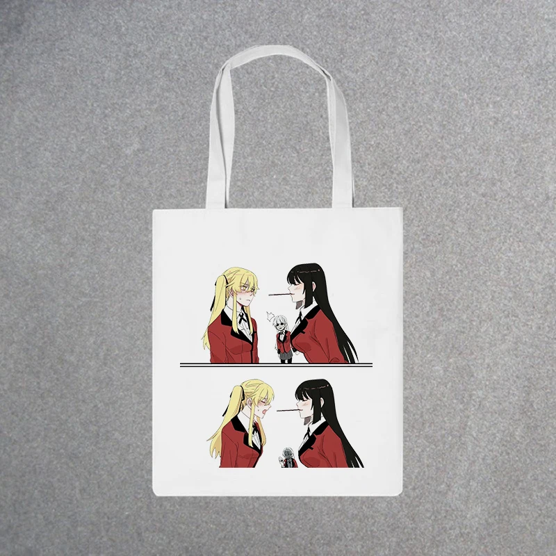 Аниме Kakegurui Yumeko Jabami модная Холщовая Сумка шоппер Harajuku Goth Top Вместительная женская