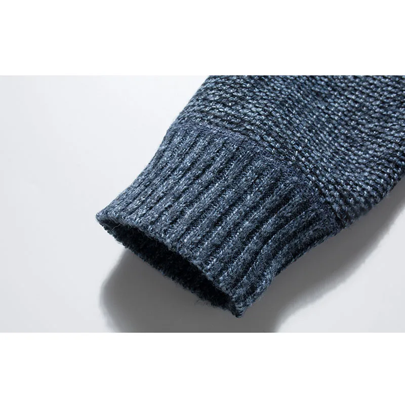 

Men Sweater Cardigan Zipper 2020 New Arrival Winter Fashion Thick Male Knitted Coat Teenage Boy Pocket Black Blue Gray M10