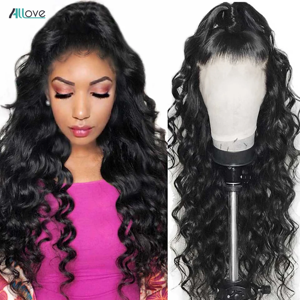 

Transparent Loose Deep Wave Lace Wig 5x5 Lace Closure Wig Brazilian Remy 4x4 Glueless Lace Closure Wig PrePlucked For Women