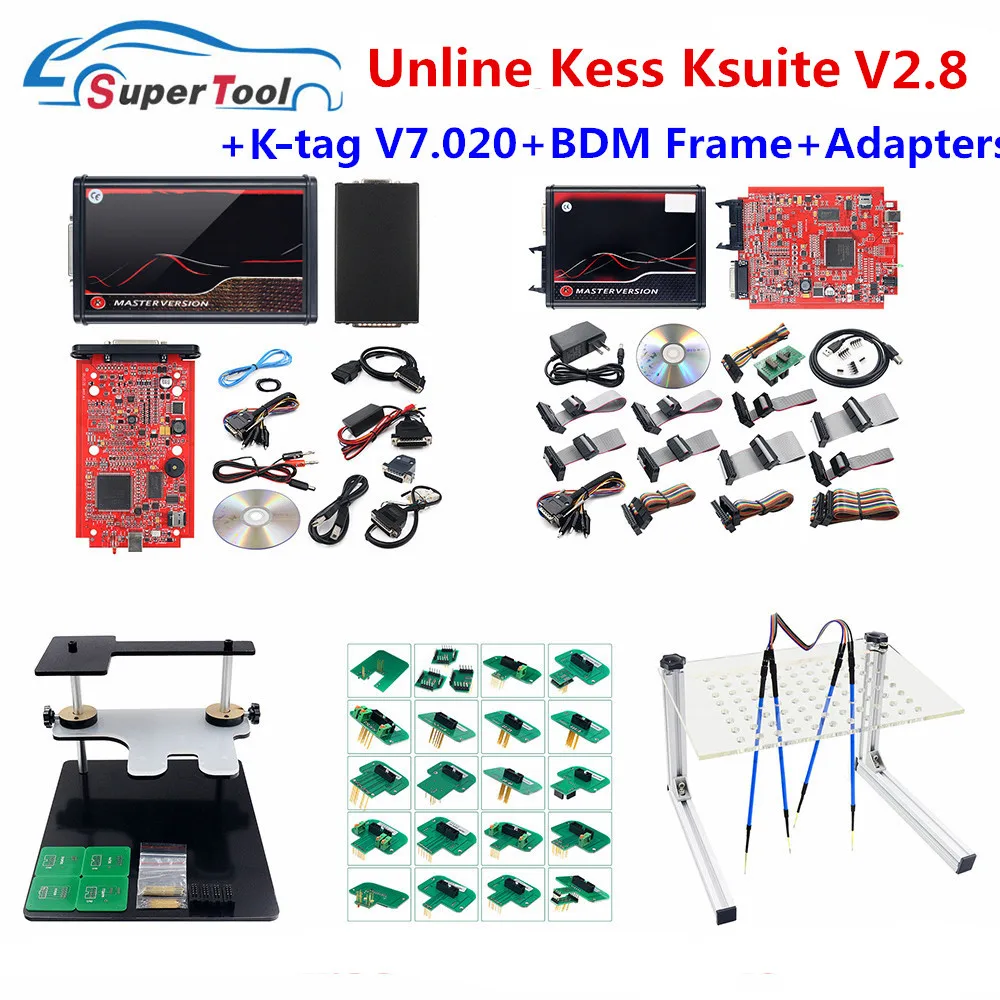 KESS V5.017 красный PCB K T..V7.020 V2.25 4 светодиодный мастер TAG 2 25 7 020 рамка фонового режима