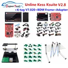 Лучший KESS V5.017 RED PCB K-T.V7.020 2,25 4 LED Master KSuite 2.80 LED BDM Frame OBD2 ECU Chip Тюнинг инструмент Kess 5.017 Адаптер BDM