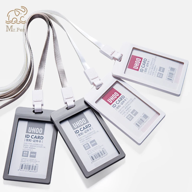 1 шт. пластиковый держатель для удостоверения личности с ремешком|Бейджи и