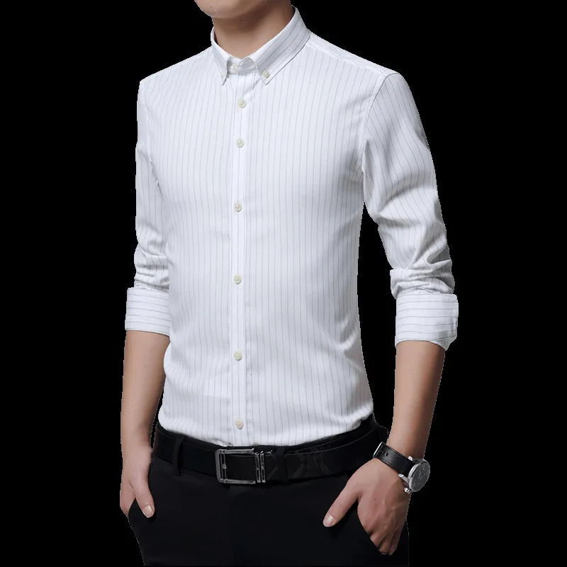 Новое поступление осенняя повседневная мужская рубашка модная классическая