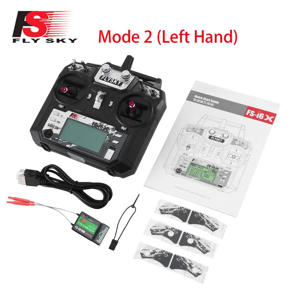 

FLYSKY FS-i6X I6X 2.4G 10CH AFHDS 2A Transmitter With Receiver For RC Airplane Helicopter FPV Drone