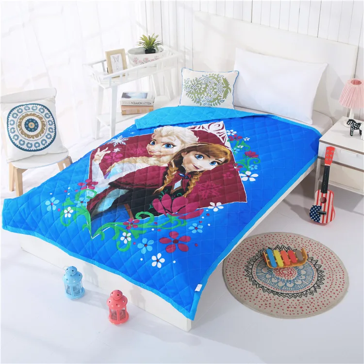 Мультяшное летнее одеяло покрывало мягкое для кровати Twin full Queen детей blue Mc