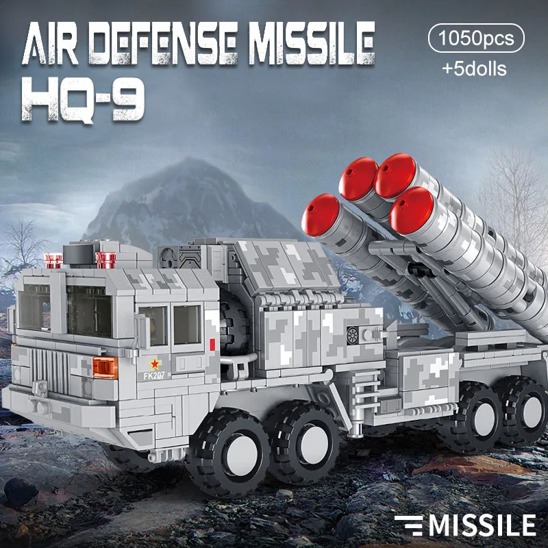

Военная высокотехнологичная ракета пневматической защиты 1050 шт., модель армейского оружия, модель автомобиля, кирпичи, игрушки для детей