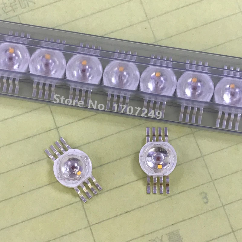 10 шт./лот светодиоды RGBWW = красный + зеленый синий теплый белый 4 в 1 Вт светодиодные