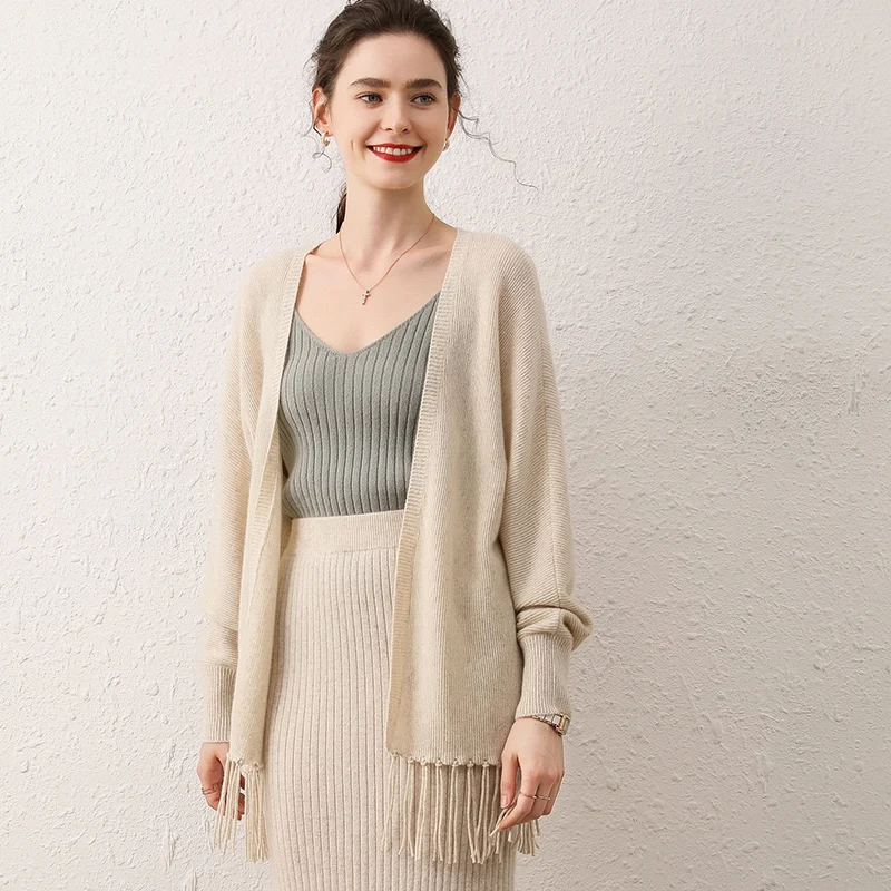 Женский вязанный кардиган утепленный свитер с длинным рукавом теплый женский 100%