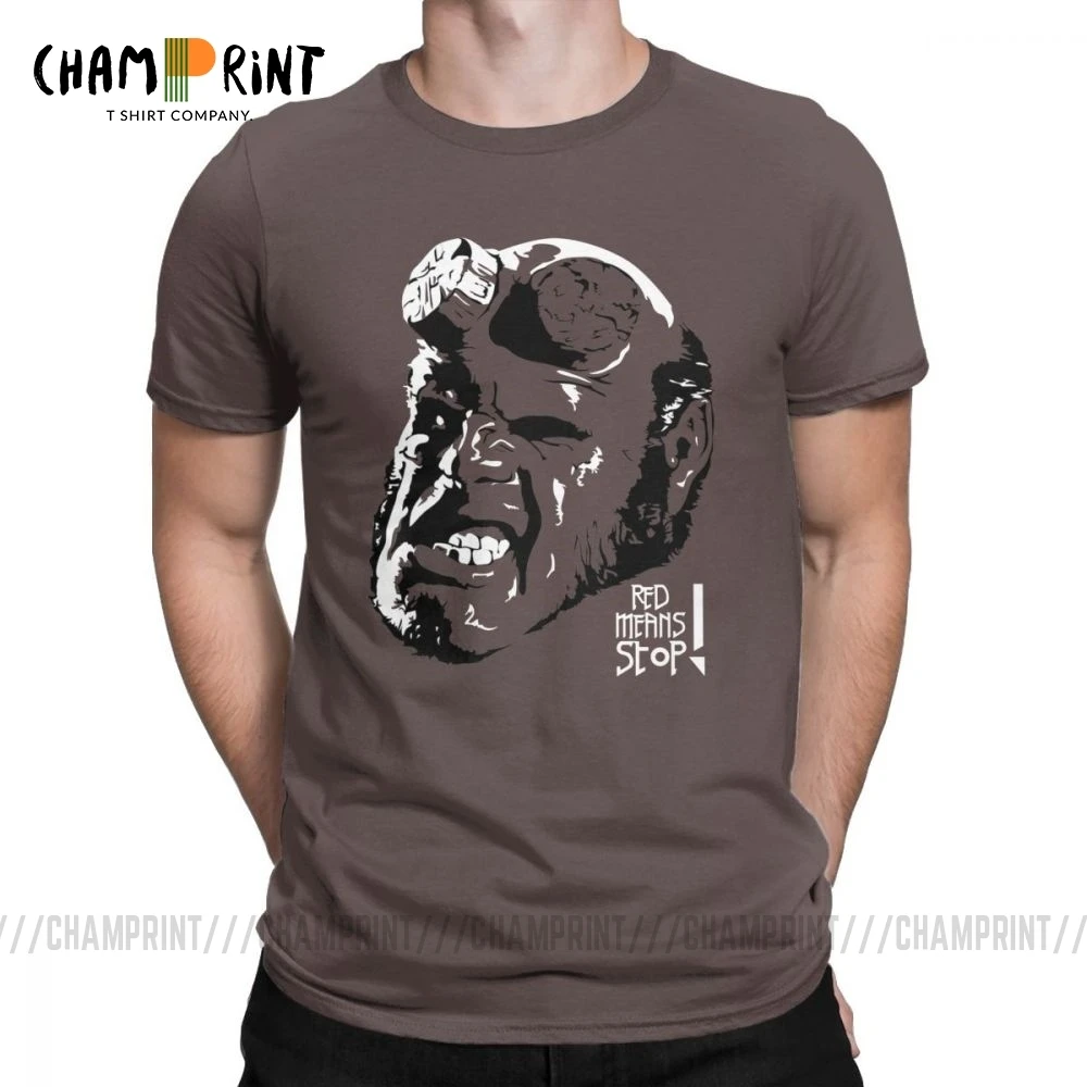 Hellboy футболки для мужчин Чистый хлопок хипстерские вырез лодочкой с коротким