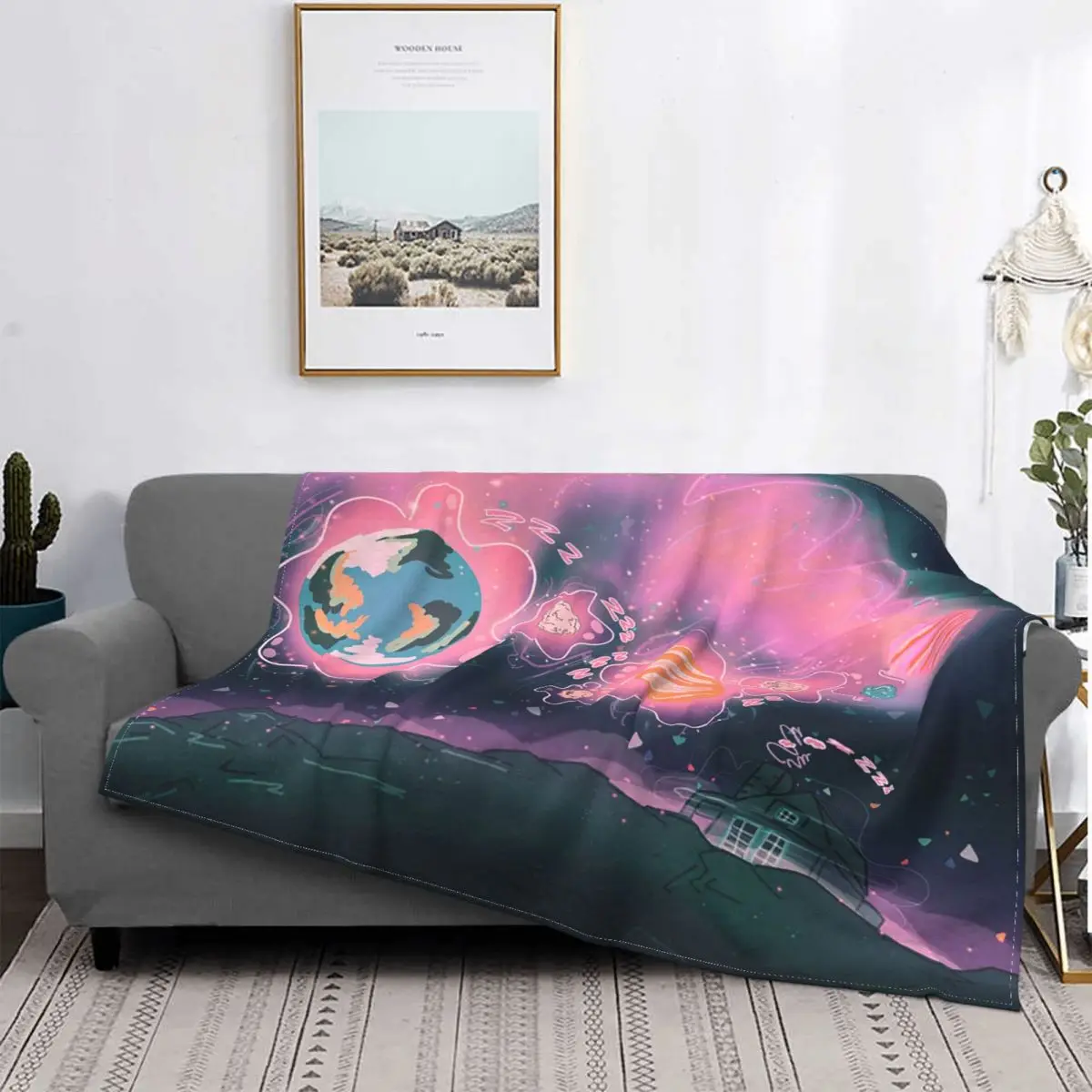 

Mantas de franela con estampado de astronauta, manta suave multifunción para cama, colcha de viaje