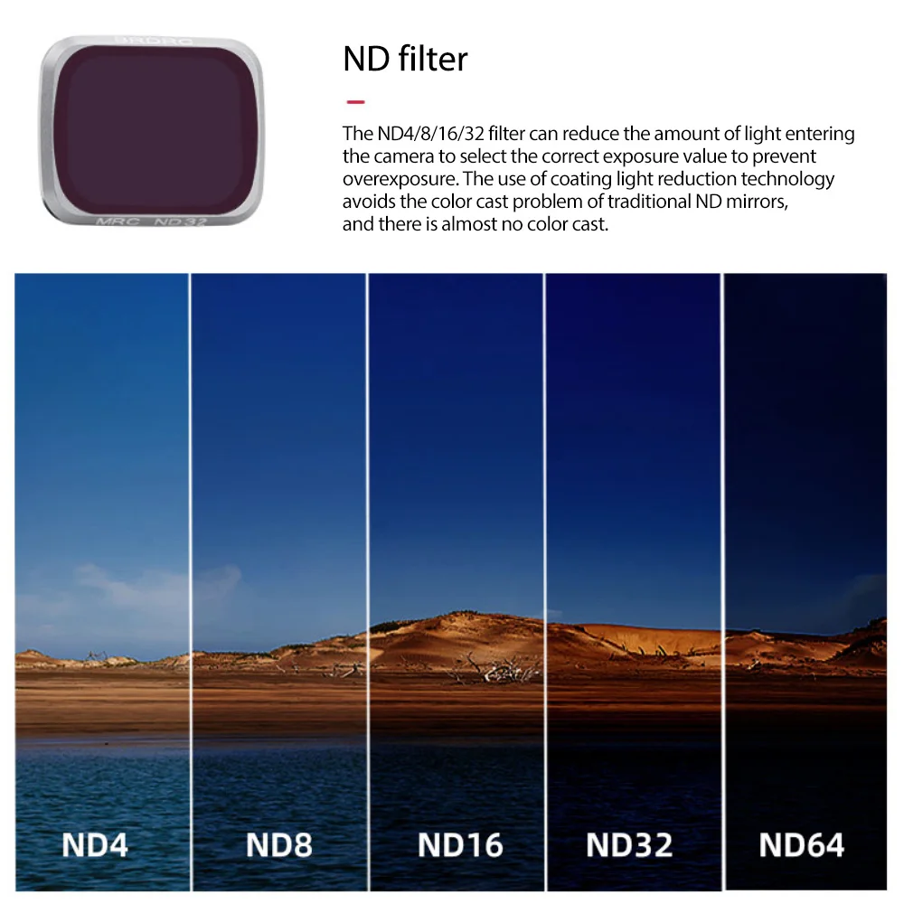 

For DJI Mavic Air 2S ND4/8/16/32/64PL Set ND4/8/16/32/64 Lens Filters Set Professional Filter Kit For Mavic Air2S Drone Filter